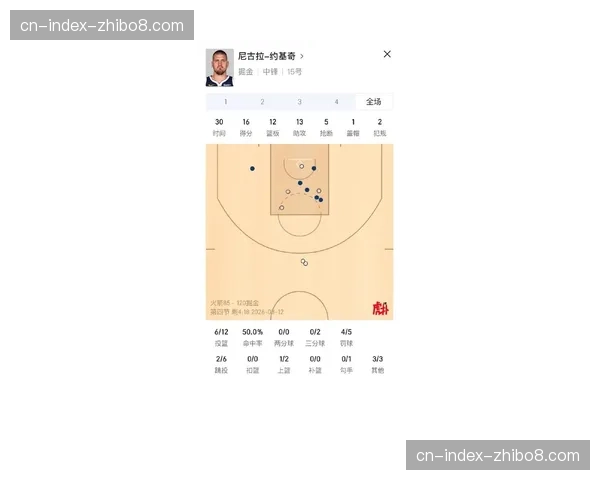 深度战术：掘金“约基奇轴心”体系解析，其触球位置与全队投篮分布的热点图。